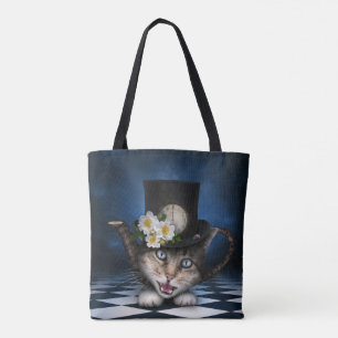 Phantastisches Mad Hatter Teapot Kat Whimsisches D