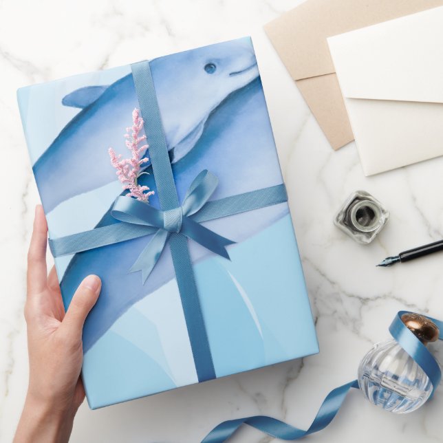 Phantastisches Meer mit Delphinen Geschenkpapier (Schenken)