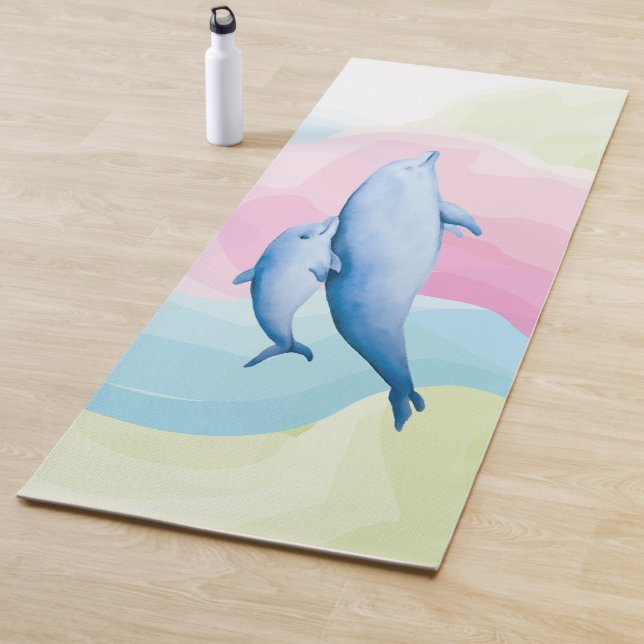 Phantastisches Meer mit Delphinen Yogamatte (Beispiel)