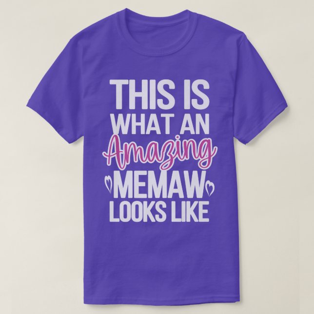 Phantastisches Memaw Großmutter Wertschätzung Mema T-Shirt (Design vorne)