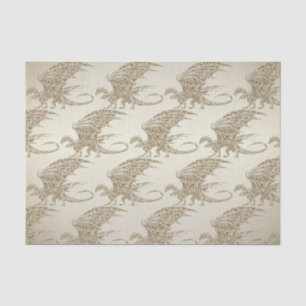 Phantastisches Mosaik-Drachen-Golden-Tissue Seidenpapier