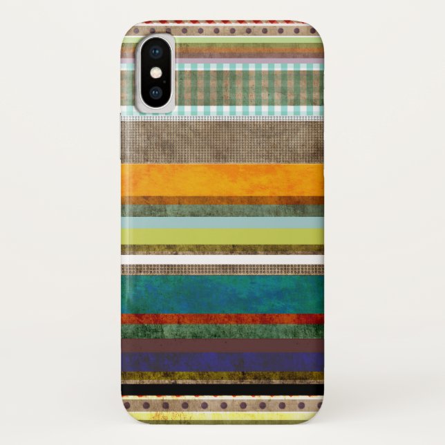 Phantastisches neues iPhone X Graue gestreifte Kun Case-Mate iPhone Hülle (Rückseite)