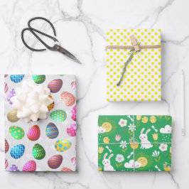 Phantastisches Osterwackelpapier - Flachblatt-Set  Geschenkpapier Set