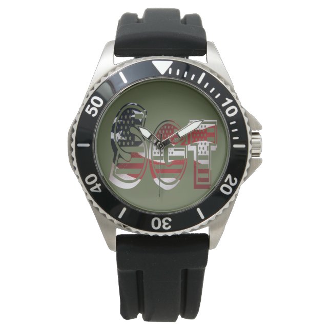 Phantastisches Patriotisches Militär einzigartig Armbanduhr (Vorderseite)