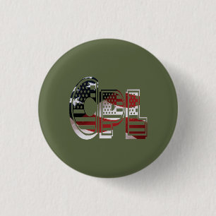 Phantastisches Patriotisches Militär einzigartig Button