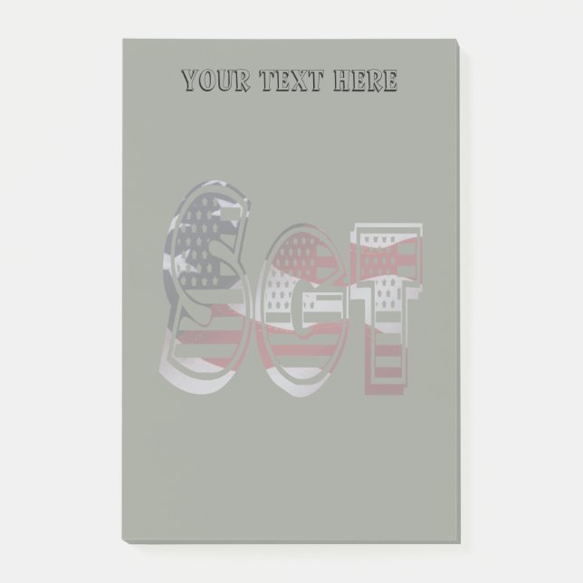 Phantastisches Patriotisches Militär einzigartig Post-it Klebezettel (Vorderseite)