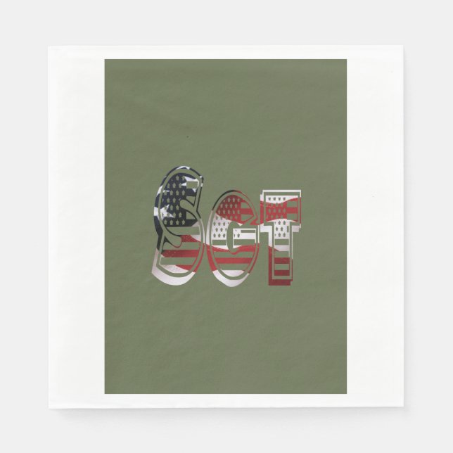 Phantastisches Patriotisches Militär einzigartig Serviette (Vorderseite)