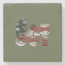 Phantastisches Patriotisches Militär einzigartig Steinuntersetzer