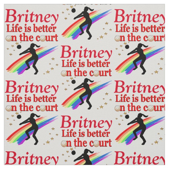 PHANTASTISCHES PERSONALISIERTES VOLLEYBALL-MÄDCHEN STOFF (Muster)