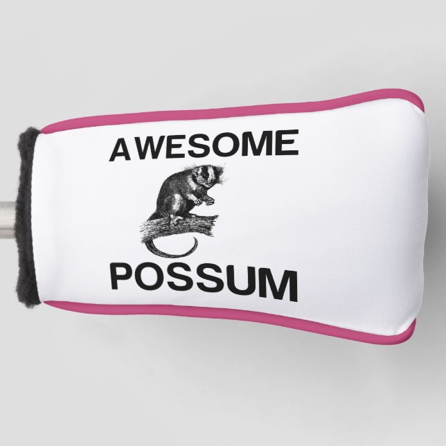 PHANTASTISCHES POSSUM GOLF HEADCOVER (Vorderseite)
