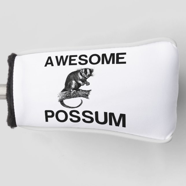 PHANTASTISCHES POSSUM GOLF HEADCOVER (Vorderseite)