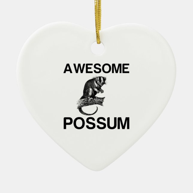 PHANTASTISCHES POSSUM KERAMIK ORNAMENT (Vorne)