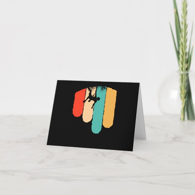 Phantastisches Rock Klettern Retro Bergsteigen Karte (Vorderseite)