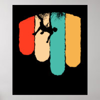 Phantastisches Rock Klettern Retro Bergsteigen