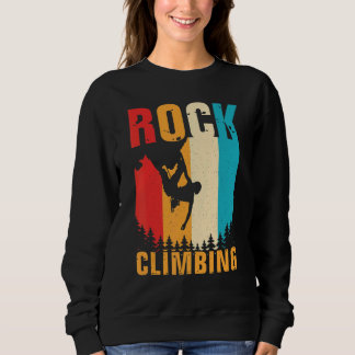 Phantastisches Rock Klettern Retro Bergsteigen Sweatshirt