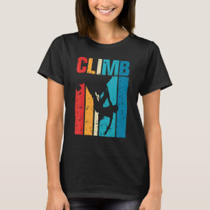 Phantastisches Rock Klettern Retro Bergsteigen T-Shirt