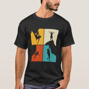 Phantastisches Rock Klettern Retro Bergsteigen T-Shirt