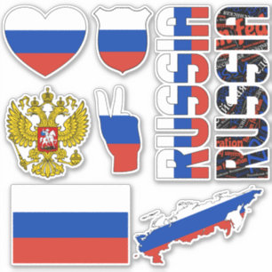 Phantastisches Russland - Staatssymbole Aufkleber