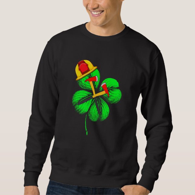 Phantastisches Saint Patrick S Day Feuerwehrschiff Sweatshirt (Vorderseite)