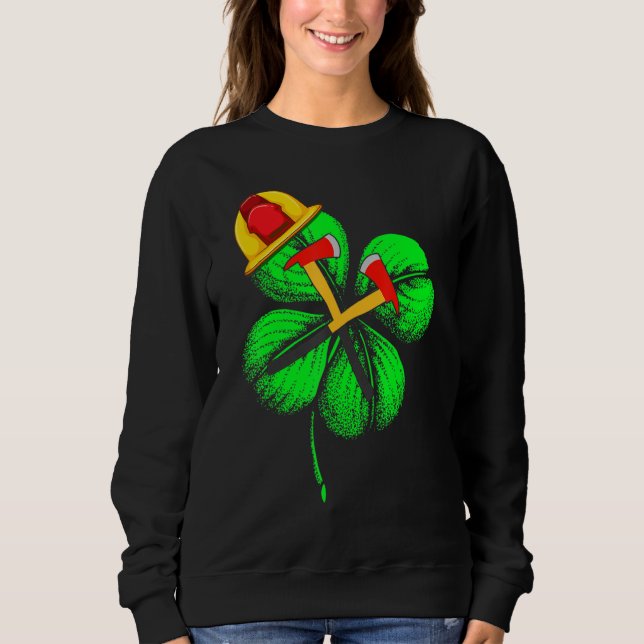 Phantastisches Saint Patrick S Day Feuerwehrschiff Sweatshirt (Vorderseite)