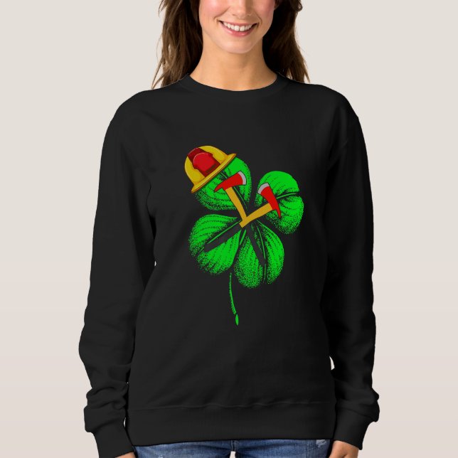 Phantastisches Saint Patrick S Day Feuerwehrschiff Sweatshirt (Vorderseite)