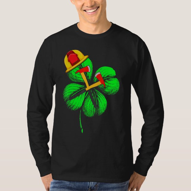 Phantastisches Saint Patrick S Day Feuerwehrschiff T-Shirt (Vorderseite)