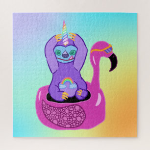 Phantastisches Slothicorn Pool Party! Jigsaw Puzzl Puzzle