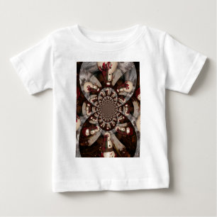 Phantastisches Snowman Kaleidoskop Design Baby T-shirt