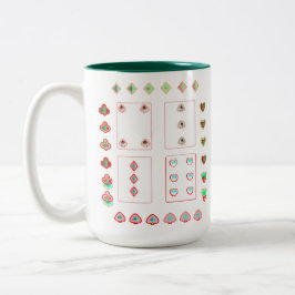 phantastisches Spielkartendesign Zwei-Tone-Tasse,  Zweifarbige Tasse