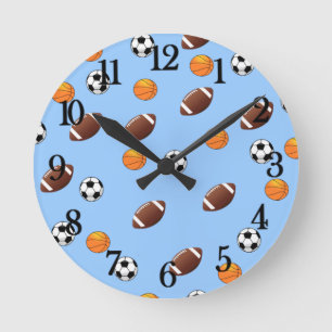 Phantastisches Sportthema Design - Runde Uhr