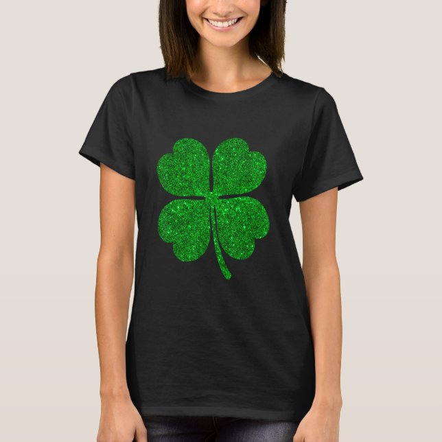 Phantastisches St Patrick's Day Irish Giltter Klee T-Shirt (Vorderseite)