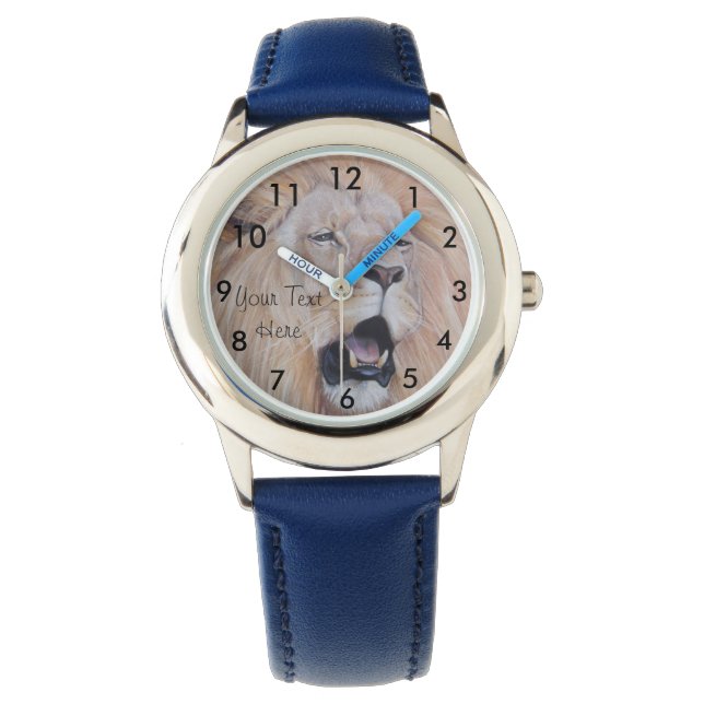 phantastisches Tierbild des großen Katzenbrülls Armbanduhr (Vorderseite)