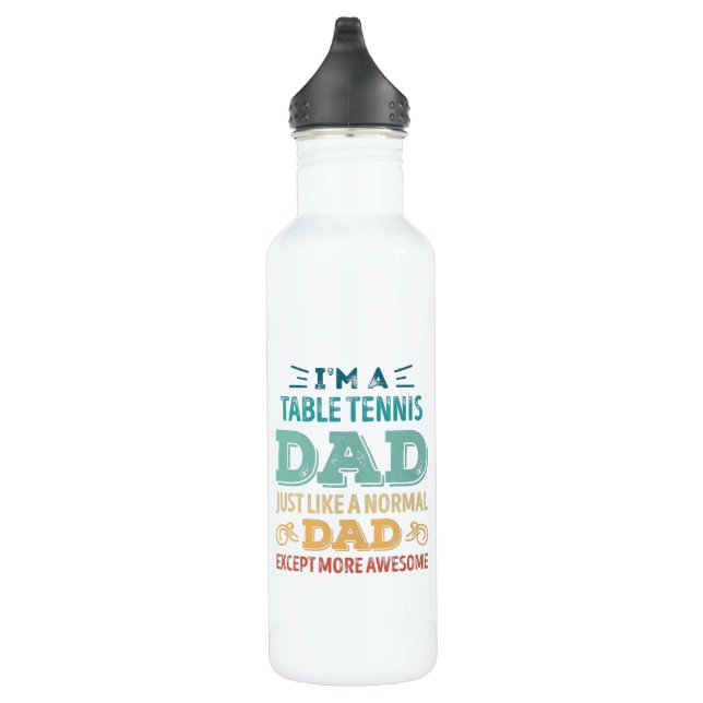 Phantastisches Tischtennis Vater Fathers Day Funny Edelstahlflasche (Rechts)