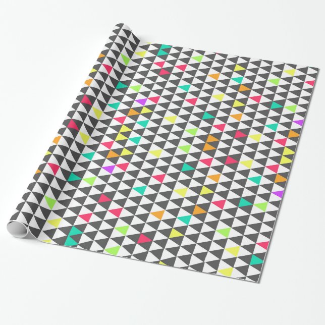 Phantastisches trendy geometrisches Dreieck Geschenkpapier (Ungerollt)