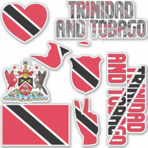 Phantastisches Trinidad und Tobago - Symbole Aufkleber
