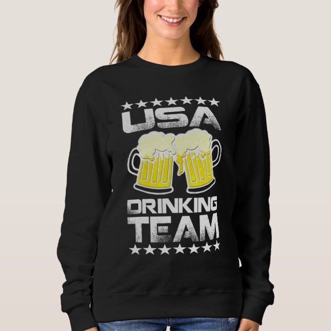 Phantastisches Trinken von Bier in den USA Trinkte Sweatshirt (Vorderseite)