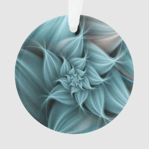 Phantastisches türkisfarbenes Blume Fraktal Ornament