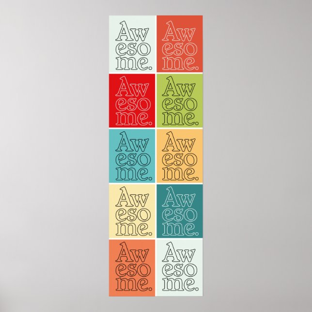 'Phantastisches Typografie-Poster' Poster (Vorne)