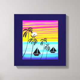 Phantastisches und Niedliches tropisches Segeln Leinwanddruck