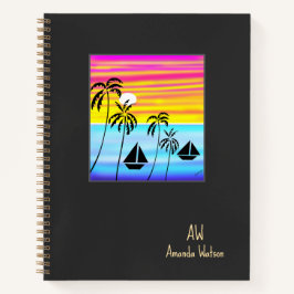 Phantastisches und Niedliches tropisches Segeln Notizbuch