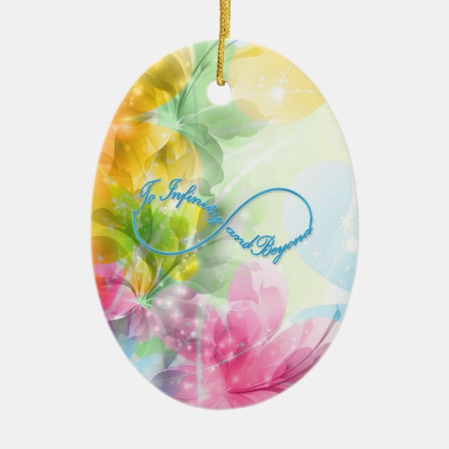 Phantastisches Unendlichkeitssymbol "Bis zur Unend Keramikornament (Vorne)