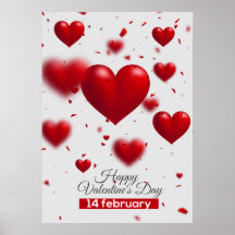 Phantastisches Valentinstag-Poster-Design