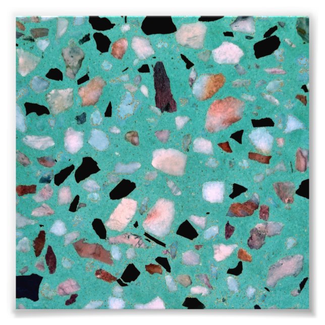 Phantastisches Vintages abstraktes Marmorbild Fotodruck (Vorne)