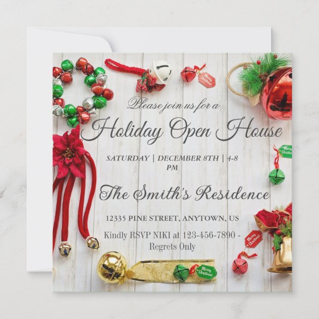 Phantastisches Weihnachtsfest Rote Dekoration (Vorderseite)