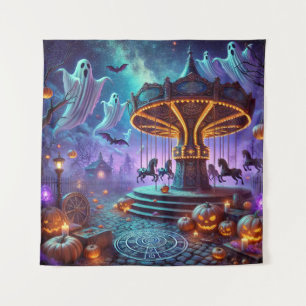 Phantom Carousel Halloween Wandteppich