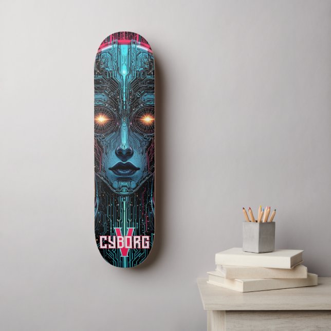 Phantom Circuitry Cyborg Skateboard (Wandkunst)