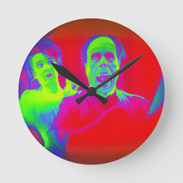 Phantom der Oper entlarvt Runde Wanduhr (Vorderseite)