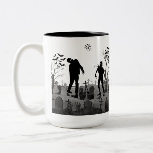 Phantom Laternen Nacht schwarz & weiß Zweifarbige Tasse