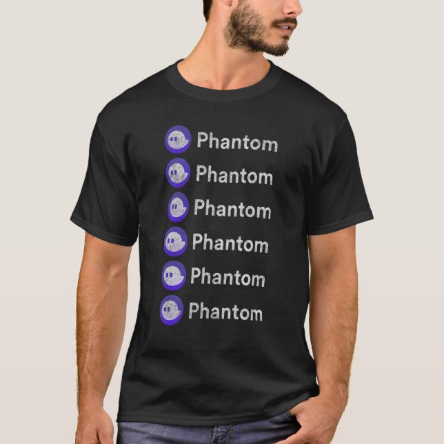 Phantom Nft und Crypto Defi Brieftasche auf der So T-Shirt (Vorderseite)