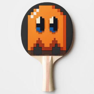 Phantom Orange Pixel Art Fanart PacMan Tischtennis Schläger
